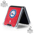 NBA Philadelphia 76ers Distressed Galaxy Z Flip6 Clear Case